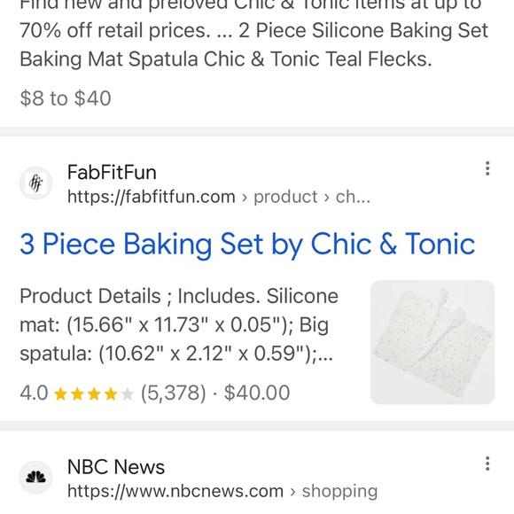 Chic and tonic 3 pc silicone baking set.  New in box - Picture 3 of 3